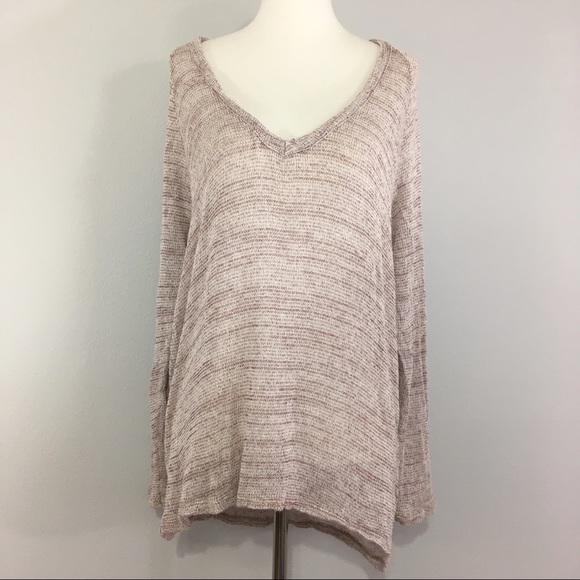 Brandy Melville Tops - Brandy Melville Longsleeve Knit V Neck Blouse